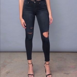 Good American Good Legs distressed stretch jeans